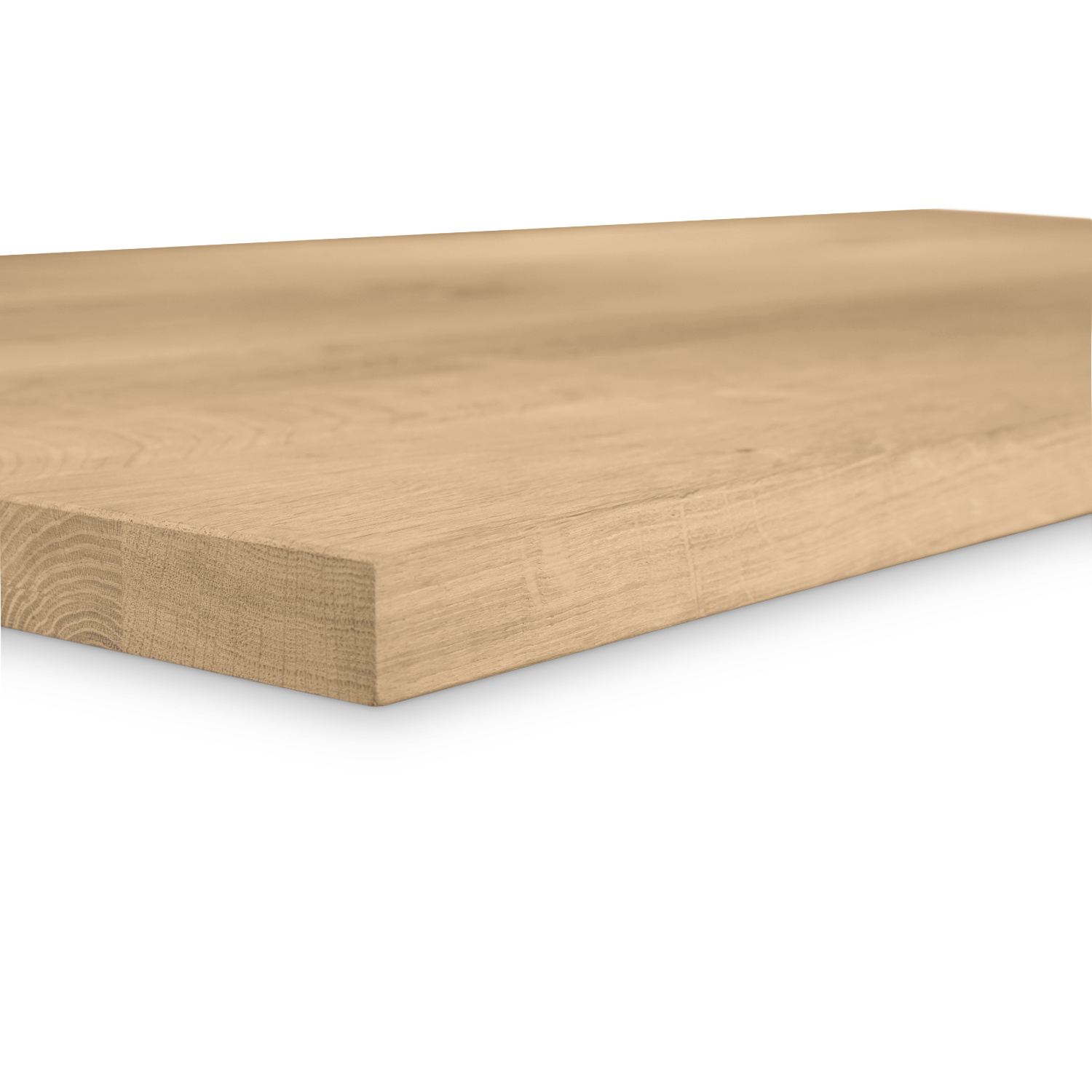  Eiken tafelblad - 4 cm dik (1-laag) - Diverse afmetingen - rustiek Europees eikenhout - met brede lamellen (circa 10-12 cm) - verlijmd kd 8-12%