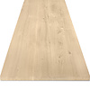 Eiken tafelblad - 2,7 cm dik (1-laag) - Diverse afmetingen - rustiek Europees eikenhout - met brede lamellen (circa 10-12 cm) - verlijmd kd 8-12%
