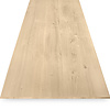 Eiken tafelblad met verjongde rand - 4 cm dik (1-laag) - Diverse afmetingen - rustiek Europees eikenhout - met brede lamellen (circa 10-12 cm) - verlijmd kd 8-12%