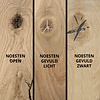 Deens ovaal eiken tafelblad - 4 cm dik (1-laag) - Diverse afmetingen - rustiek Europees eikenhout - met brede lamellen (circa 10-12 cm) - verlijmd kd 8-12%