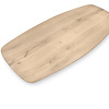 Deens ovaal eiken tafelblad - 4 cm dik (1-laag) - Diverse afmetingen - rustiek Europees eikenhout - met brede lamellen (circa 10-12 cm) - verlijmd kd 8-12%