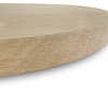 Eiken tafelblad rond - 4 cm dik (1-laag) - Diverse afmetingen - optioneel geborsteld - Rustiek Europees eikenhout - met brede lamellen (circa 10-12 cm) - verlijmd kd 10-12%