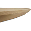 Deens ovaal eiken tafelblad - 2,7 cm dik (1-laag) - Diverse afmetingen - foutvrij Europees eikenhout - met brede lamellen (circa 10-12 cm) - verlijmd kd 8-12%