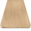 Eiken tafelblad met ronde hoeken - 4 cm dik (1-laag) - Diverse afmetingen - foutvrij Europees eikenhout - met brede lamellen (circa 10-12 cm) - verlijmd kd 8-12%