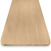 Eiken tafelblad - ronde hoeken - op maat - 4 cm dik - foutvrij eikenhout (A/B) - verlijmd, brede lamel (9-12 cm) - 40 mm