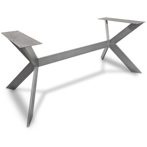 RVS X-poten frame - 2x10 cm - 90x150 cm - 72 cm hoog