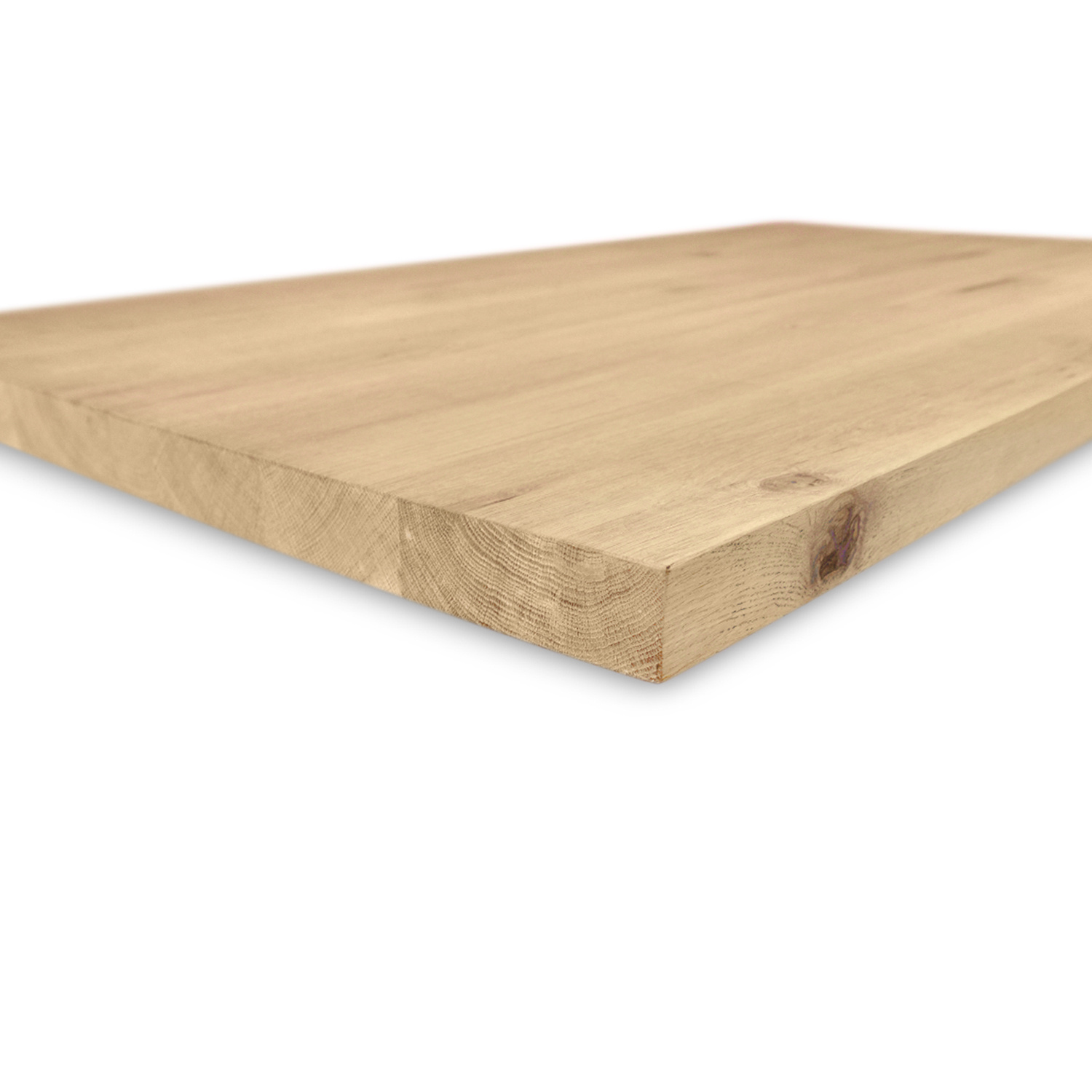  Eiken tafelblad - 4 cm dik (1-laag) - Diverse afmetingen - extra rustiek Europees eikenhout - met extra brede lamellen (circa 14-20 cm) - verlijmd kd 8-12%