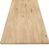 Eiken tafelblad - 3 cm dik (1-laag) - Diverse afmetingen - extra rustiek Europees eikenhout - met extra brede lamellen (circa 14-20 cm) - verlijmd kd 8-12%
