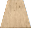 Eiken tafelblad met verjongde rand - 2,5 cm dik (1-laag) - Diverse afmetingen - extra rustiek Europees eikenhout - met extra brede lamellen (circa 14-20 cm) - verlijmd kd 8-12%