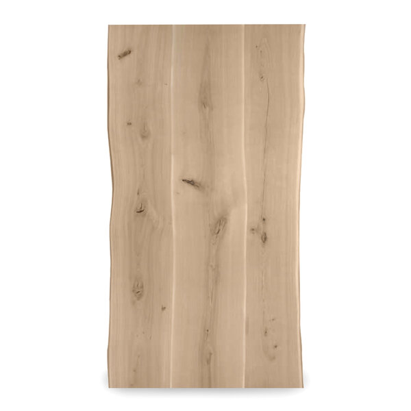  Eiken boomstam tafelblad LUXE - 4 cm dik (1-laag) - extra rustiek eikenhout