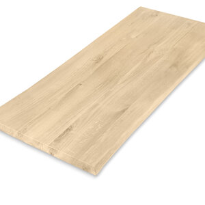 Eiken tafelblad - boomstam (CNC) - op maat - 2,7 cm - rustiek - brede lamel