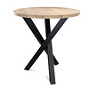 Stalen mikado onderstel - zwart - koker: 8x8 cm -  82 cm - hoogte: 107 cm - statafel / bartafel onderstel met voetplaat - gecoat metaal / staal