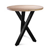 Stalen mikado onderstel - zwart - koker: 8x8 cm -  82 cm - hoogte: 107 cm - statafel / bartafel onderstel met voetplaat - gecoat metaal / staal