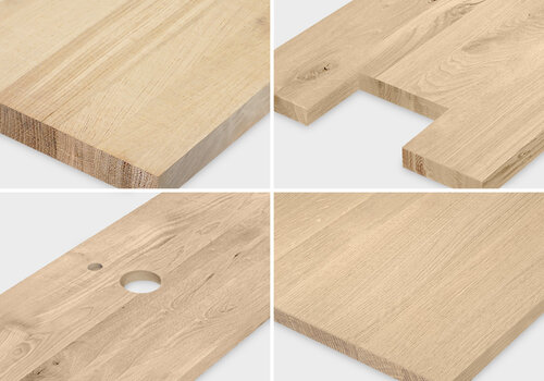 Een eiken blad OP MAAT voor een specifiek meubelstuk bestelt u eenvoudig online bij EIKENvakman.nl. Hier vindt u een mooie collectie bladen per 'meubelstuk'. 