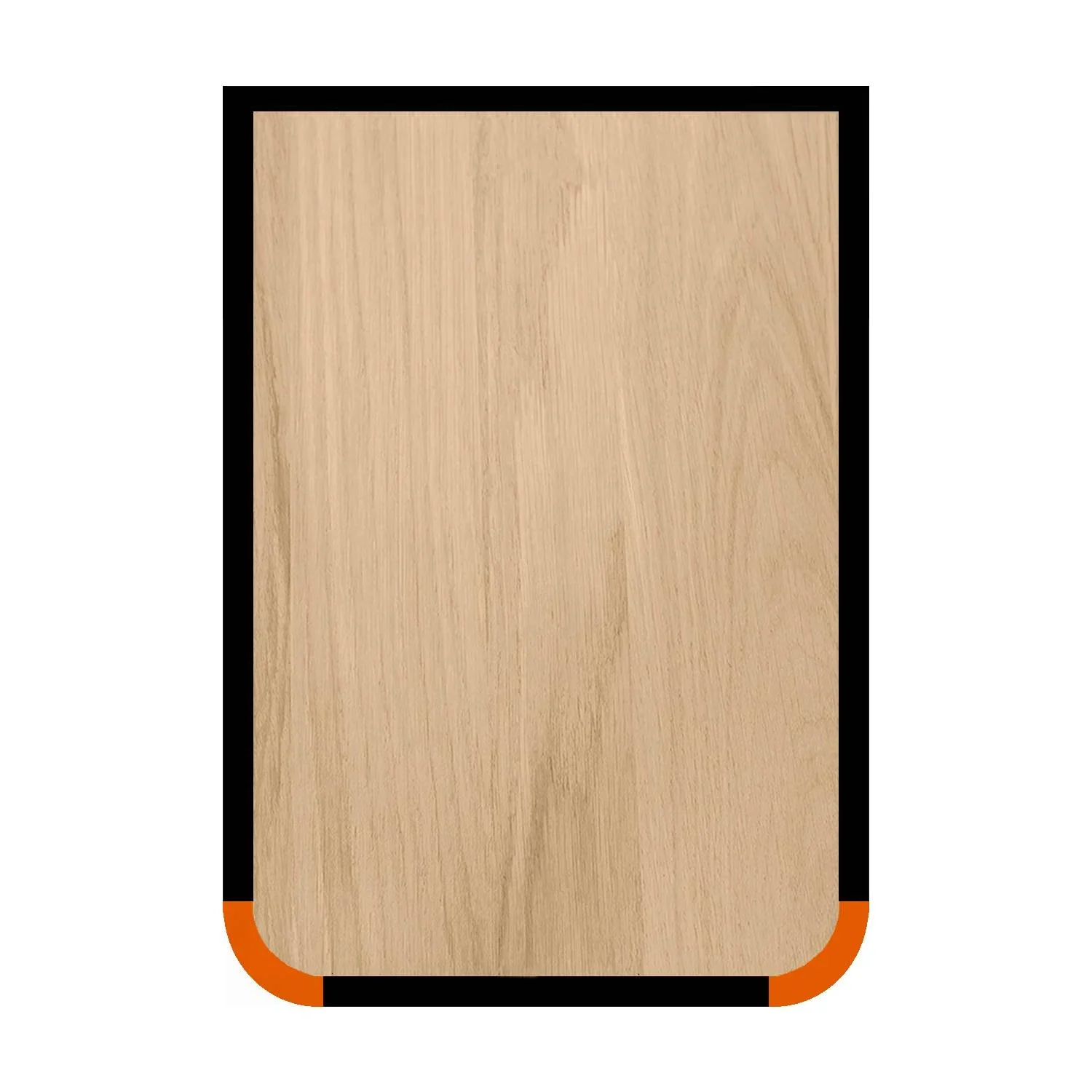 2 ronde hoeken (breedtemaat)