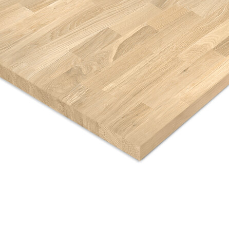 Eiken vingerlaspaneel - 2,7 cm dik - rustiek eikenhout (B/C) - in lengtelas verlijmd meubelpaneel / timmerpaneel, brede lamel (4-6 cm) - 27 mm Eiken vingerlaspaneel - 2,7 cm dik - rustiek eikenhout (B/C) - in lengtelas verlijmd meubelpaneel / timmerpaneel, brede lamel (4-6 cm) - 27 mm