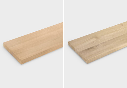 Soort eikenhout Eiken wandplanken per eikenhout soort bij EIKENvakman.nl. Kiest u voor rustiek (B/C) of foutvrij (A/B) eiken? - altijd een prachtige zwevende wandplank!