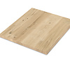 Eiken tafelblad - vierkant - op maat - 4 cm dik - rustiek eikenhout (B/C) - verlijmd, brede lamel (9-12 cm) - 40 mm Eiken tafelblad - vierkant - op maat - 4 cm dik - rustiek eikenhout (B/C) - verlijmd, brede lamel (9-12 cm) - 40 mm
