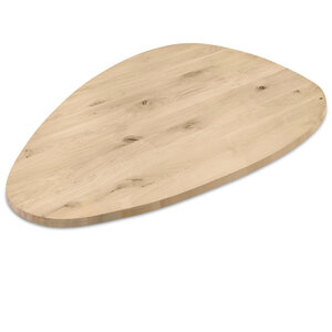 Eiken tafelblad - organisch - 4 cm - rustiek