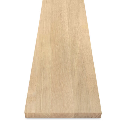 Eiken bankblad - op maat - 4 cm dik - foutvrij eikenhout (A/B) - verlijmd, brede lamel (9-12 cm) - 40 mm Eiken bankblad - op maat - 4 cm dik - foutvrij eikenhout (A/B) - verlijmd, brede lamel (9-12 cm) - 40 mm