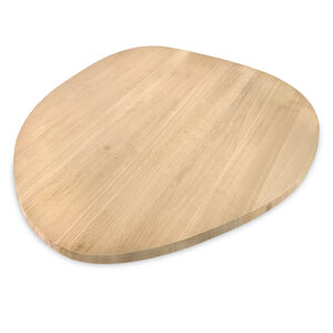 Eiken tafelblad - kiezel (rond) - 3 cm - foutvrij