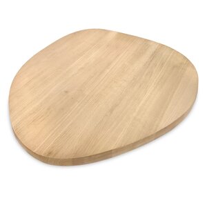 Eiken tafelblad - kiezel (rond) - 4 cm - foutvrij