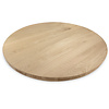 Eiken tafelblad - rond - 4 cm dik - foutvrij eikenhout (A/B) - verlijmd, smalle lamel - 40 mm