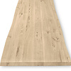 Eiken tafelblad - boomstam rand (CNC) - 3 cm dik - rustiek eikenhout (B/C) - verlijmd, smalle lamel - 30 mm