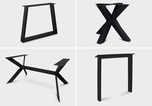 Tafelpoot vorm Tafelpoot collecties per vorm - EIKENvakman.nl - populaire poten;  X, U, A en N poten - en onderstellen; kruispoot, matrix & v-poot onderstel - voordelig online
