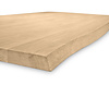 Eiken tafelblad - boomstam rand (CNC) - op maat - 2,7 cm dik - foutvrij eikenhout (A/B) - verlijmd, brede lamel (9-12 cm) - 27 mm