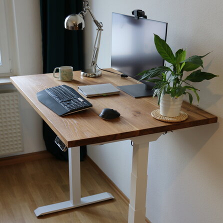 Eiken tafelblad - op maat - 2,7 cm dik - rustiek eikenhout (B/C) - verlijmd, brede lamel (9-12 cm) - 27 mm Eiken tafelblad - op maat - 2,7 cm dik - rustiek eikenhout (B/C) - verlijmd, brede lamel (9-12 cm) - 27 mm