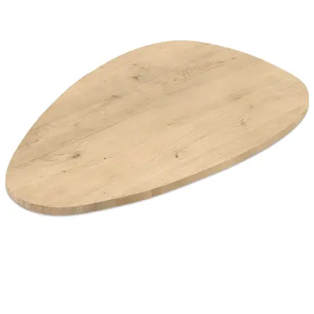 Eiken tafelblad - organisch / kiezel - 4 cm dik - rustiek eikenhout (B/C) - verlijmd, brede lamel (9-12 cm) - 40 mm Eiken tafelblad - organisch / kiezel - 4 cm dik - rustiek eikenhout (B/C) - verlijmd, brede lamel (9-12 cm) - 40 mm