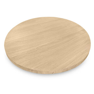 Eiken tafelblad - rond - op maat - 2,7 cm - foutvrij - brede lamel