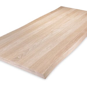 Eiken tafelblad - boomstam (CNC) - 6 cm (2-laags) - foutvrij