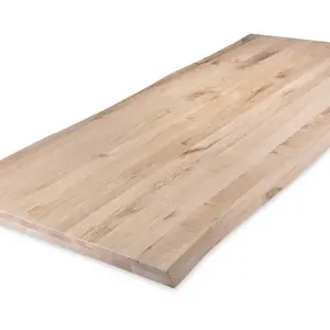 Eiken tafelblad - boomstam (CNC) - op maat - 6 cm (2-laags) - rustiek