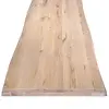Eiken tafelblad - boomstam rand (CNC) - op maat - 6 cm dik - 2-laags massief - rustiek eikenhout (B/C) - verlijmd, smalle lamel - 60 mm