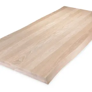 Eiken tafelblad - boomstam (CNC) - op maat - 8 cm (2-laags) - foutvrij