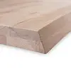 Eiken tafelblad - boomstam rand (CNC) - op maat - 8 cm dik - 2-laags massief - foutvrij eikenhout (A/B) - verlijmd, smalle lamel - 80 mm