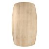 Eiken tafelblad - Deens ovaal - 3 cm dik - foutvrij eikenhout (A/B) - verlijmd, smalle lamel - 30 mm