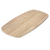 Eiken tafelblad - Deens ovaal - 3 cm dik - rustiek eikenhout (B/C) - verlijmd, smalle lamel - 30 mm
