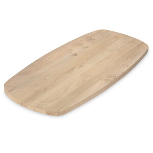 Eiken tafelblad - Deens ovaal - 4 cm - rustiek