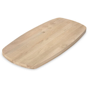 Eiken tafelblad - Deens ovaal - 6 cm (2-laags) - rustiek