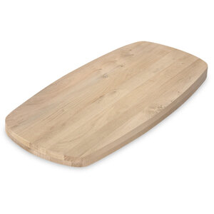 Eiken tafelblad - Deens ovaal - 8 cm (2-laags) - rustiek