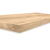 Eiken tafelblad - op maat - 4 cm dik - 2-laags massief - rustiek eikenhout (B/C) - verlijmd, smalle lamel - 40 mm