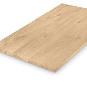Eiken tafelblad - op maat - 4 cm - rustiek