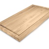 Eiken tafelblad - op maat - 6 cm dik - 2-laags rondom opgedikt - foutvrij eikenhout (A/B) - verlijmd, smalle lamel - 40 mm
