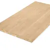 Eiken tafelblad - op maat - 6 cm dik - 2-laags massief - foutvrij eikenhout (A/B) - verlijmd, smalle lamel - 60 mm