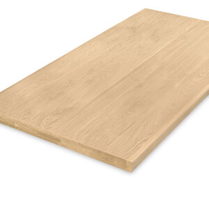Eiken tafelblad - op maat - 6 cm (3-laags) - foutvrij