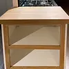 Eiken tafelblad - op maat - 6 cm dik - 3-laags opgedikt (hol) - foutvrij eikenhout (A/B) - verlijmd, smalle lamel - 60 mm
