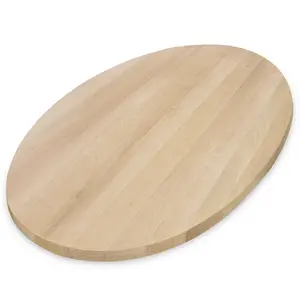 Eiken tafelblad - ovaal - 4 cm - foutvrij